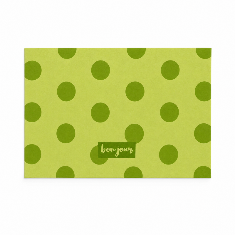 Polka Dot Leather Placemat