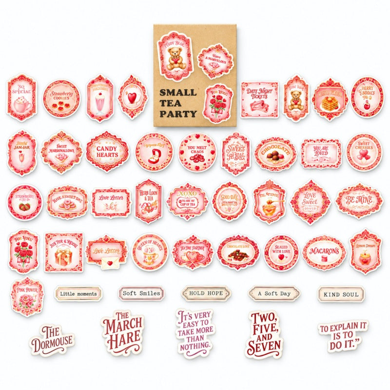 Tea Party Vintage Mini Label Stickers