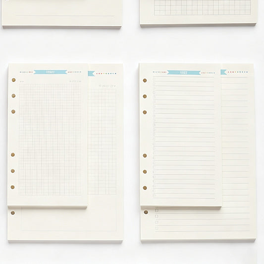 A6 Personal 6 Ring Planner Paper Inserts