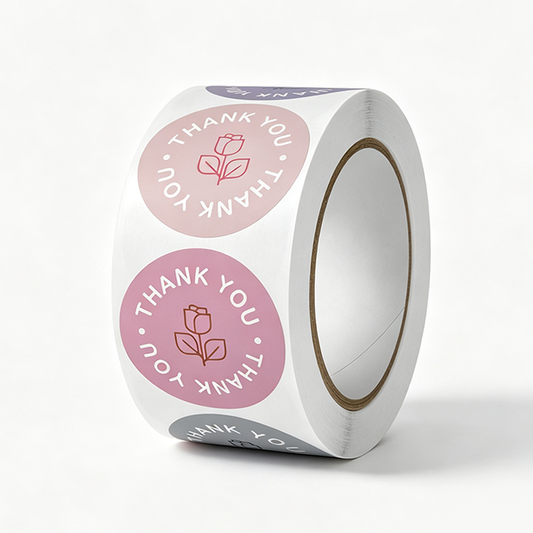Positive Floral Seal Sticker Roll
