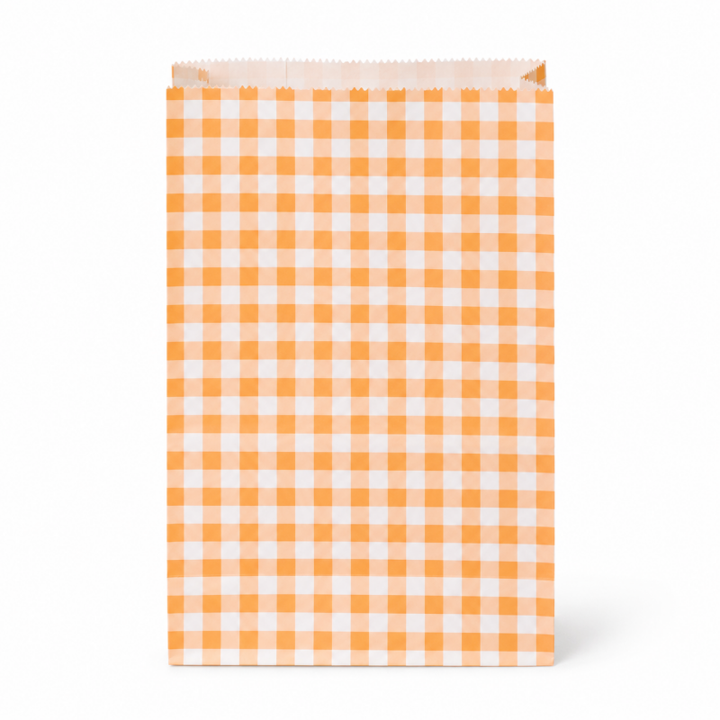 10 Plaid Kraft Paper Gift Paper Bag