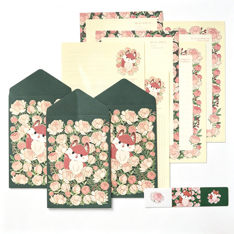Floral Letter Paper Envelope Set
