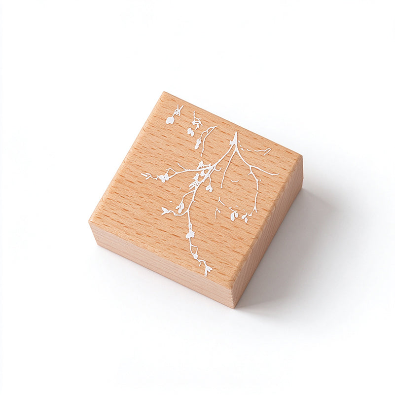 Flower Branch Whispers Wooden Stamp