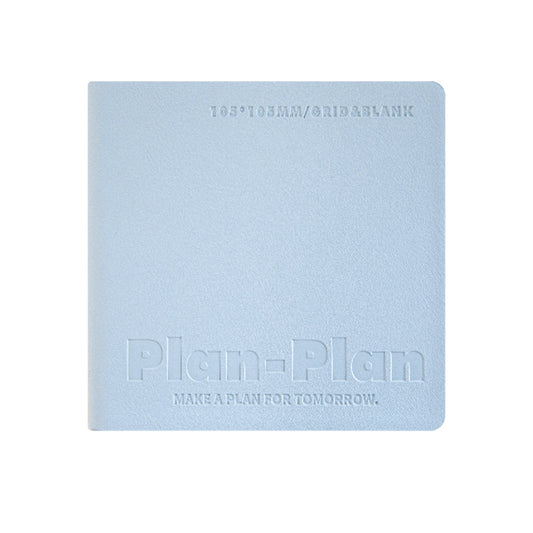 Cube Pocket Minimalist PU Cover with Grid Journal Notebook