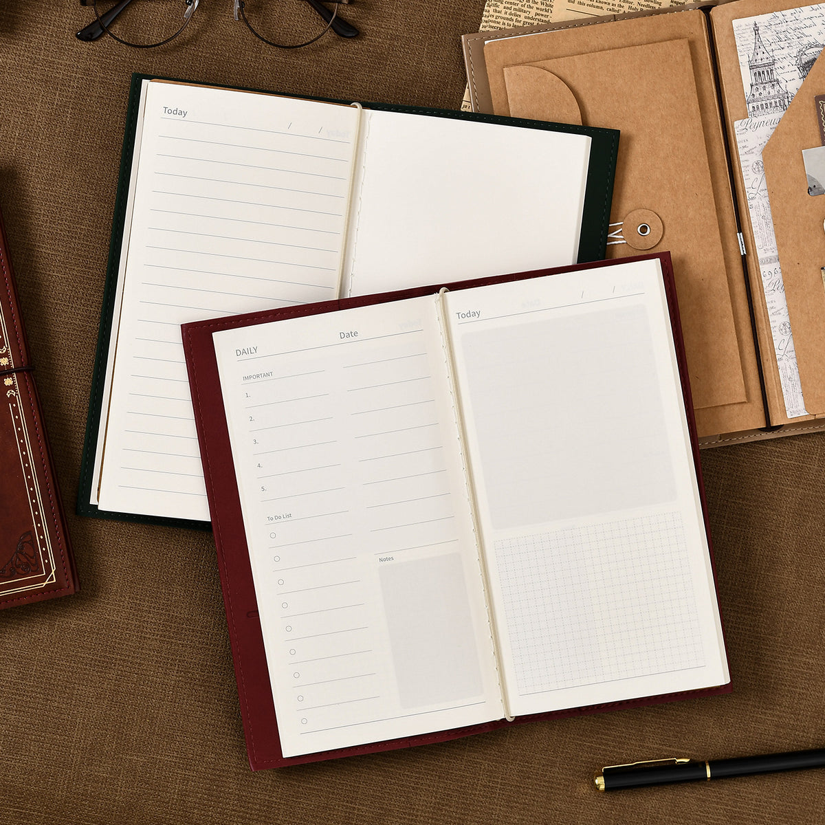 Gold Stamping Traveler's Notebook