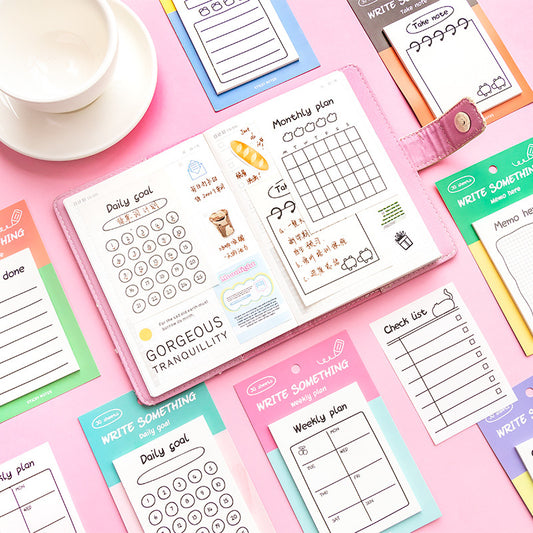 Schedule Tracker Sticky Notes Set