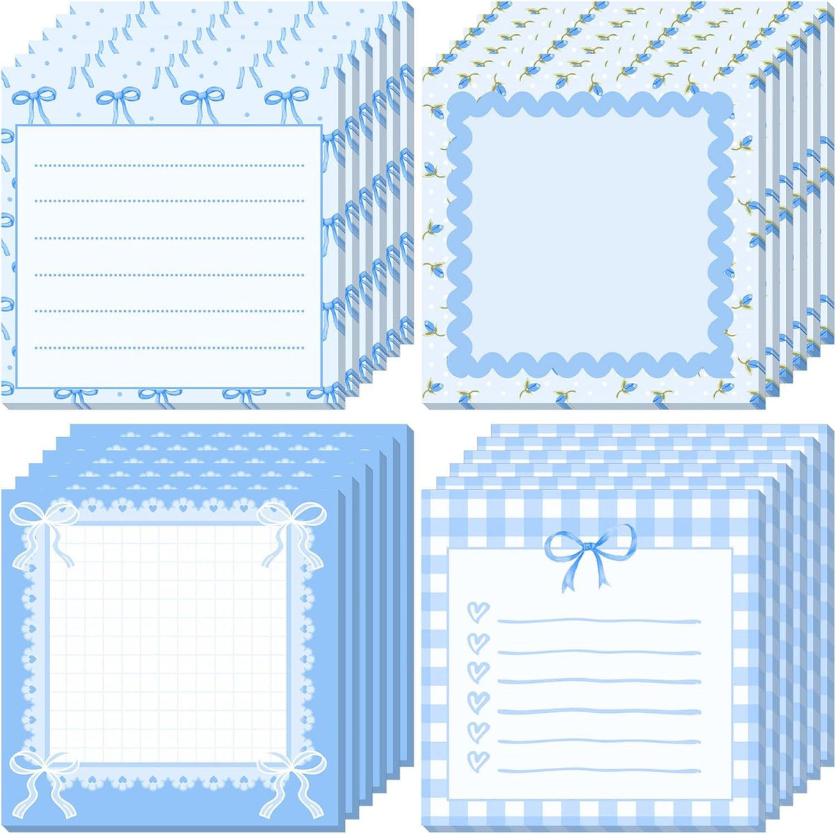 Pink Ribbon Frame Sticky Notes