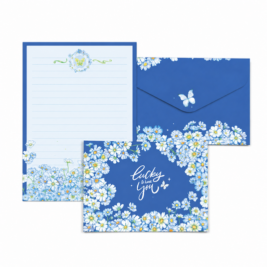 Blue Daisy Letter Writing Set