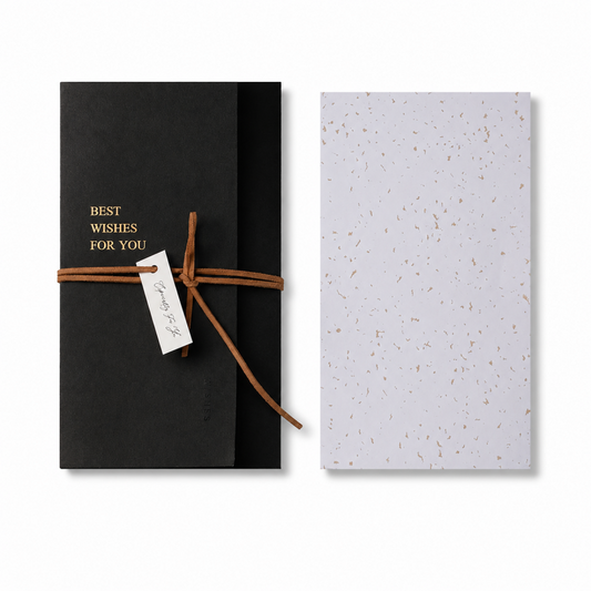 Black & Gold Foil Folded Greeting Card Set