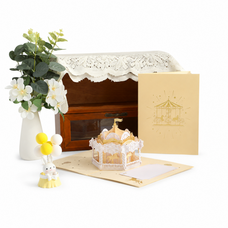 Carousel Foil Pop Up Card