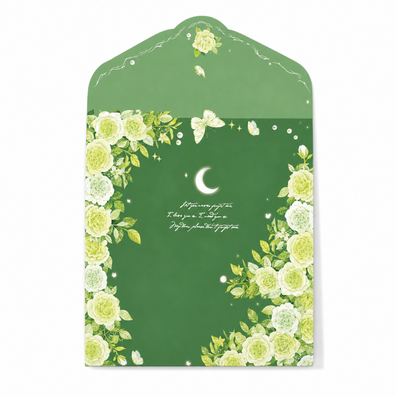 Spring Green Floral Letter Writing Set