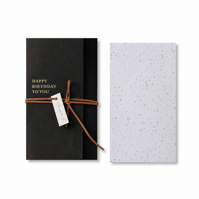 Black & Gold Foil Folded Greeting Card Set