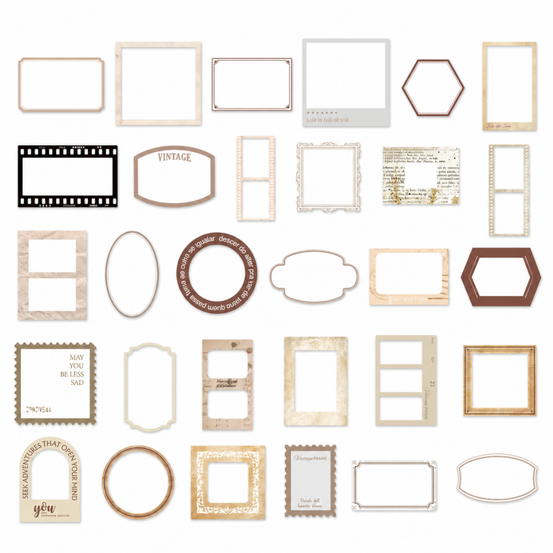 Vintage Frame PET Stickers