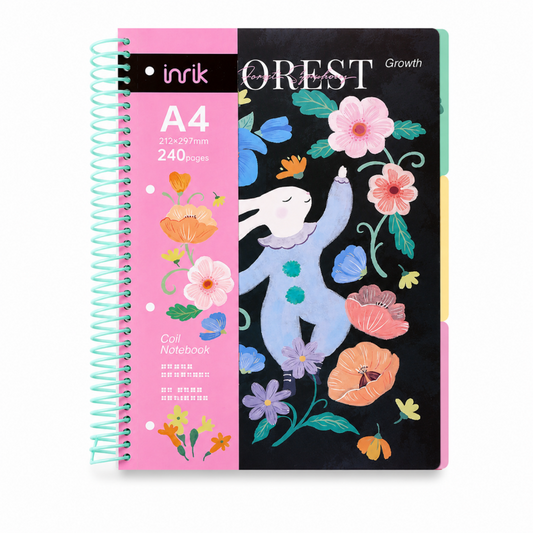 Forest Illustration A4 Spiral Notebook