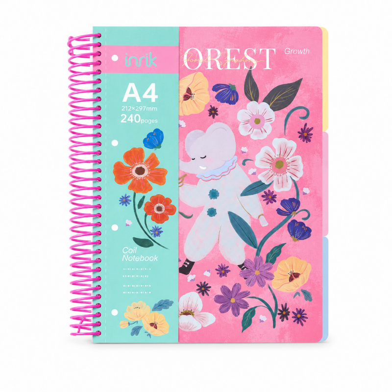 Forest Illustration A4 Spiral Notebook