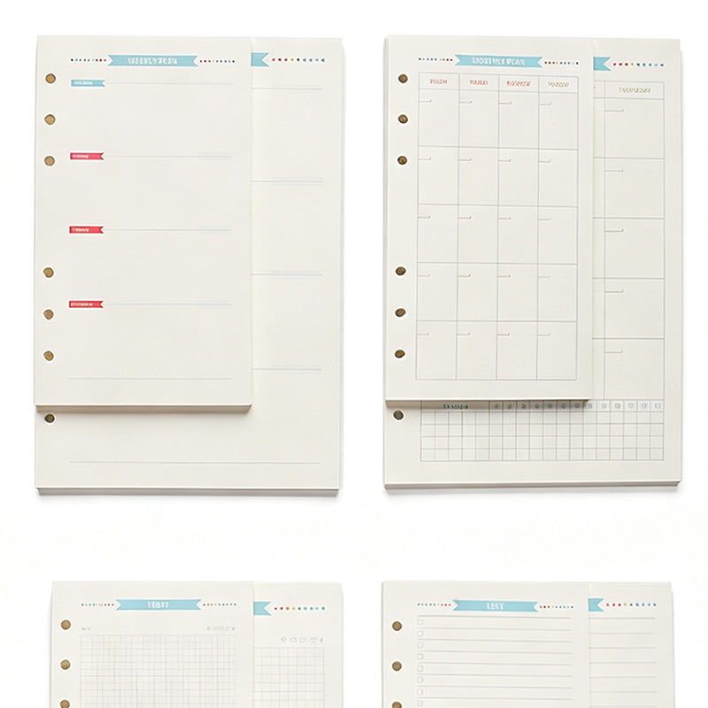 A6 Personal 6 Ring Planner Paper Inserts