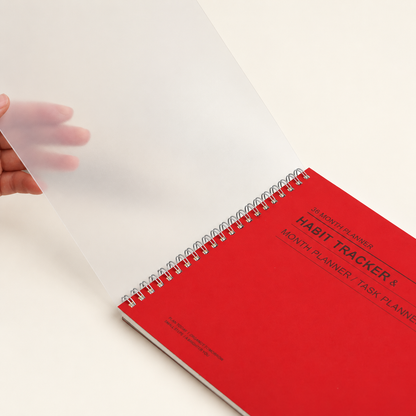 B5 Habit Tracker and 36-Month Undated Planner Notebook