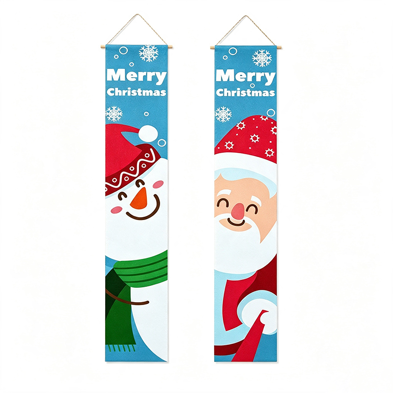 Christmas Porch Banner Door Decorations