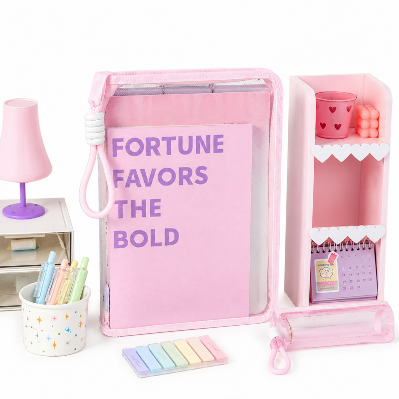 Pastel Transparent File Organizer Bag