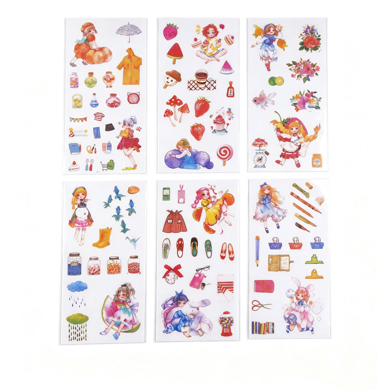 6PCS Washi Sticker Set