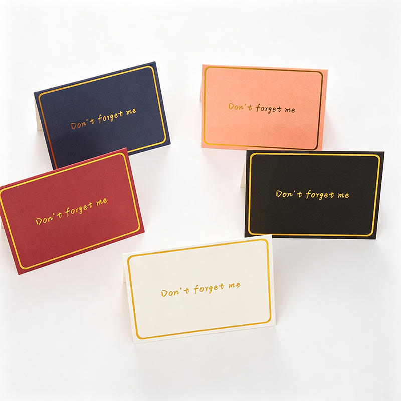 5 Colors Foil Stamped Message Cards