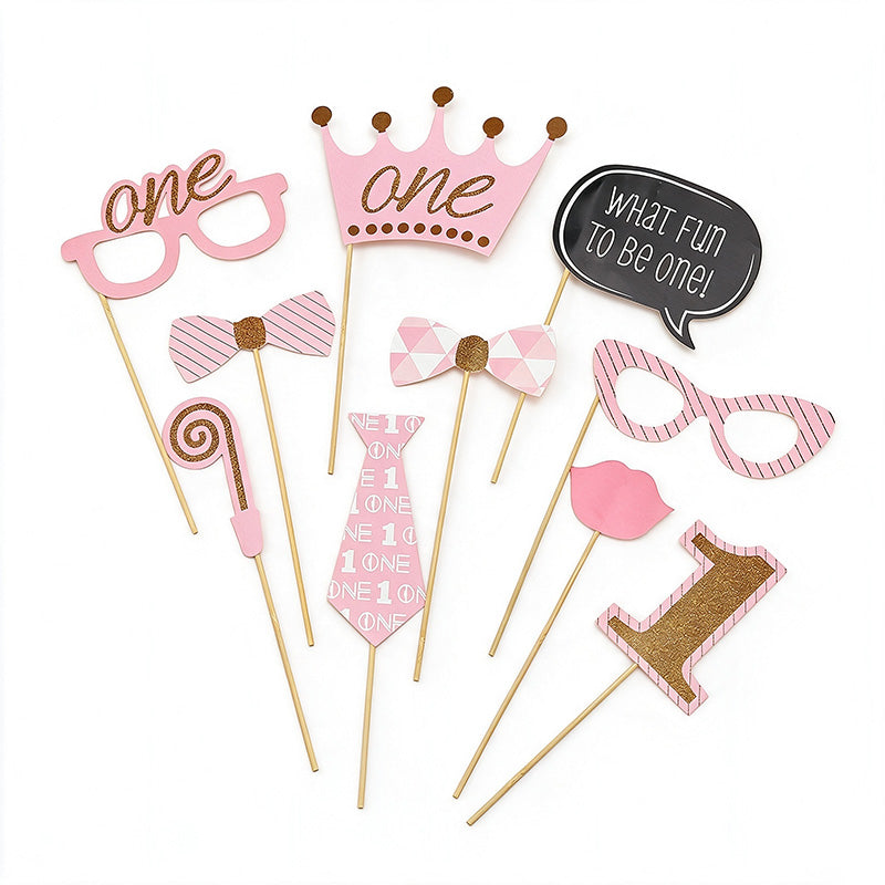 10 Assorted Party Photo Booth Prop Set