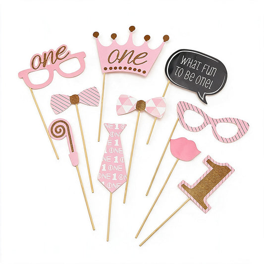 10 Assorted Party Photo Booth Prop Set