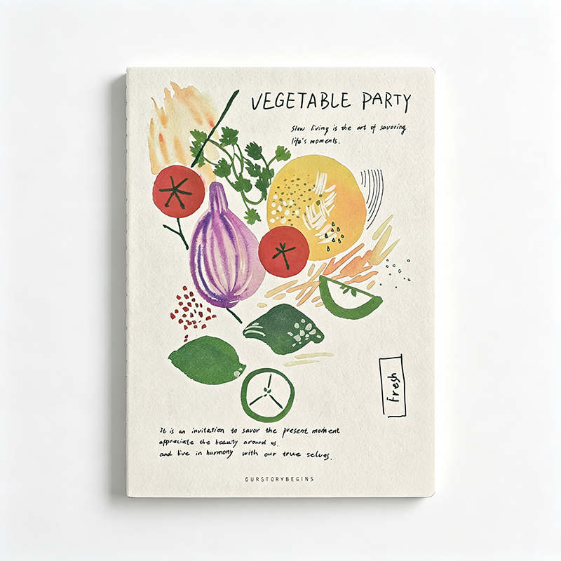 Food Diary Illustrated Pocket Notebook