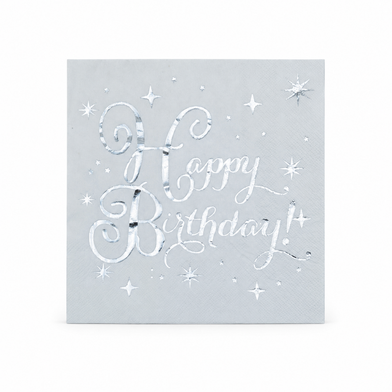 Birthday Foil Party Napkins