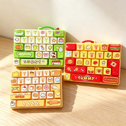 Happy 26 Key Keyboard Fidget Keychain