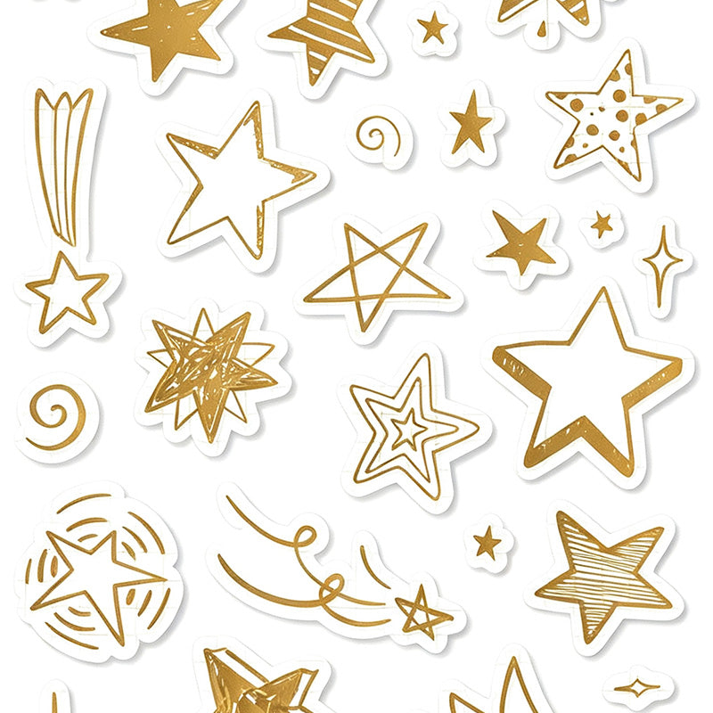 Vintage Gold Foil Sticker Sticker Sheet