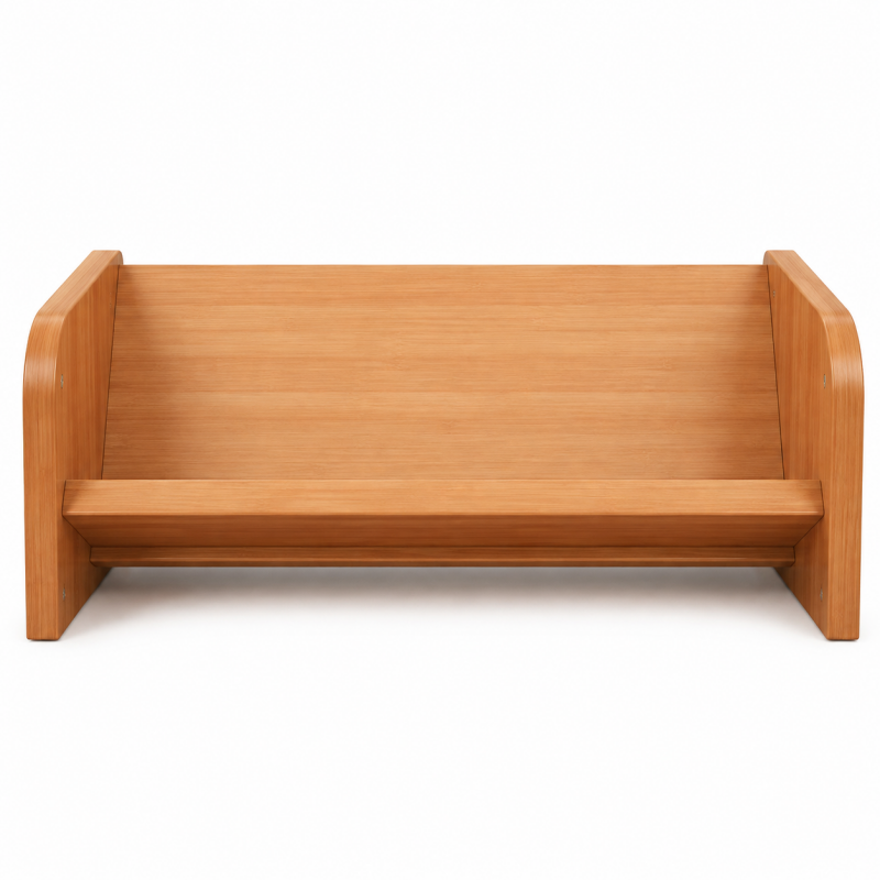 V Shaped Wooden Book Display Stand