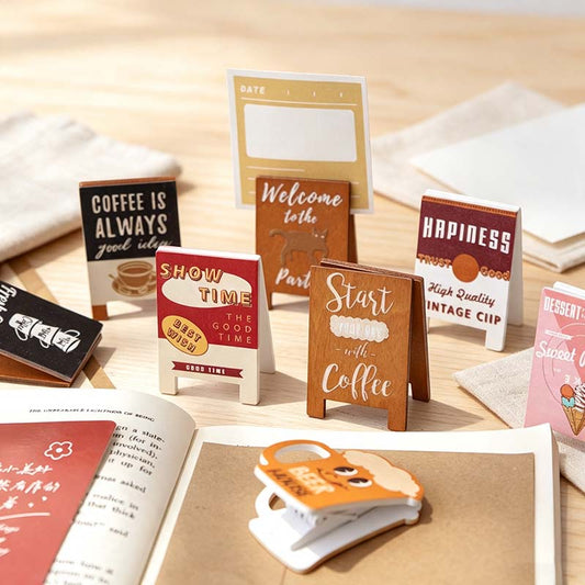 5 Cafe Sign Wooden Display Clip