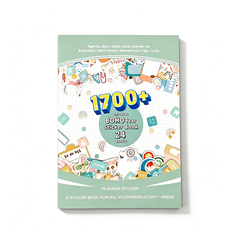 Aesthetic Planner Sticker Book – 24 Sheets, 1700+ Stickers