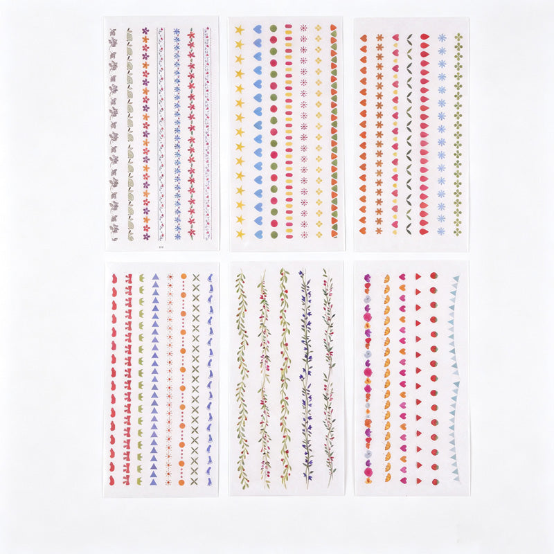 6PCS Washi Sticker Set