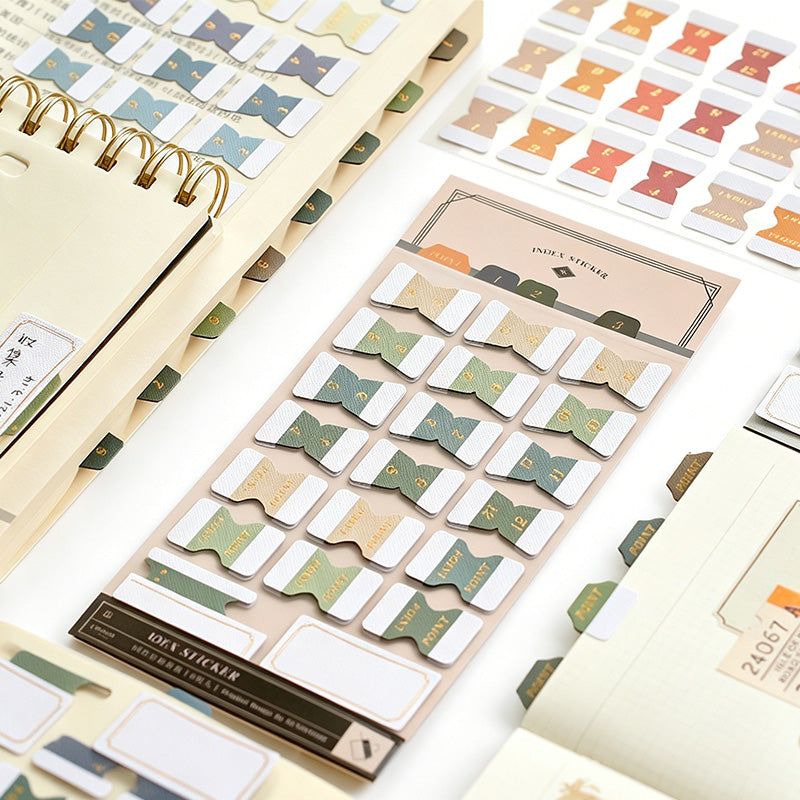 Vintage Gold-Foil Index Tabs