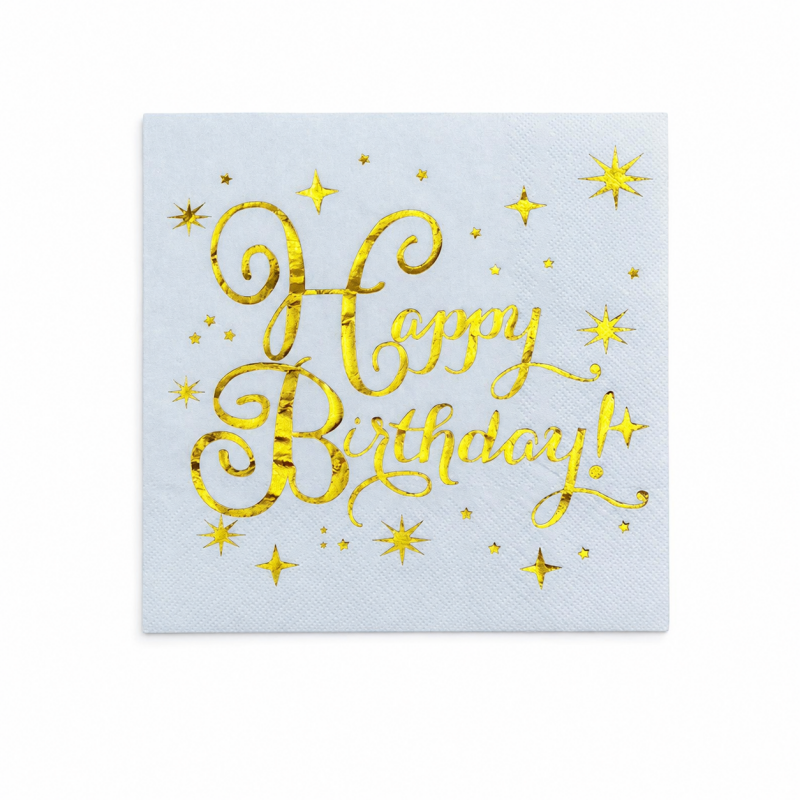 Birthday Foil Party Napkins