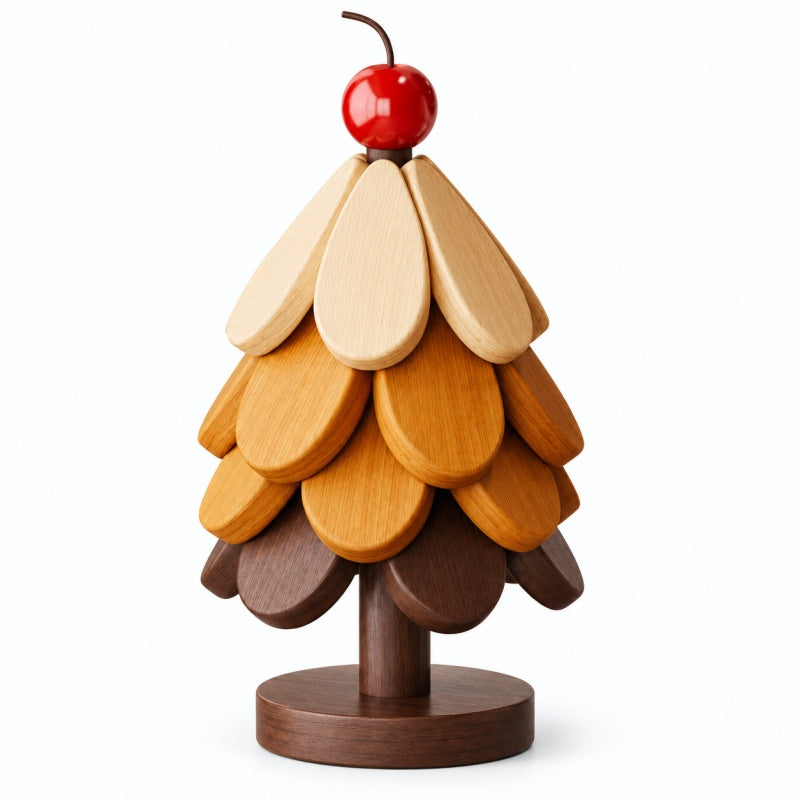 Large Christmas Tree Shaped Wooden Hot Pad Set