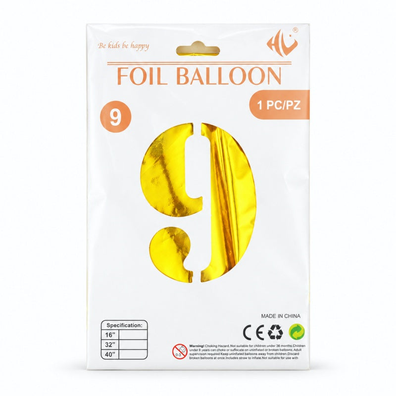 40 Inch Gold Number Foil Balloon (Party Balloon (MK2PPFN6H7LC52))