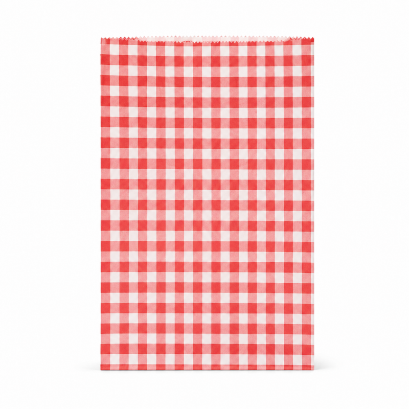 10 Plaid Kraft Paper Gift Paper Bag