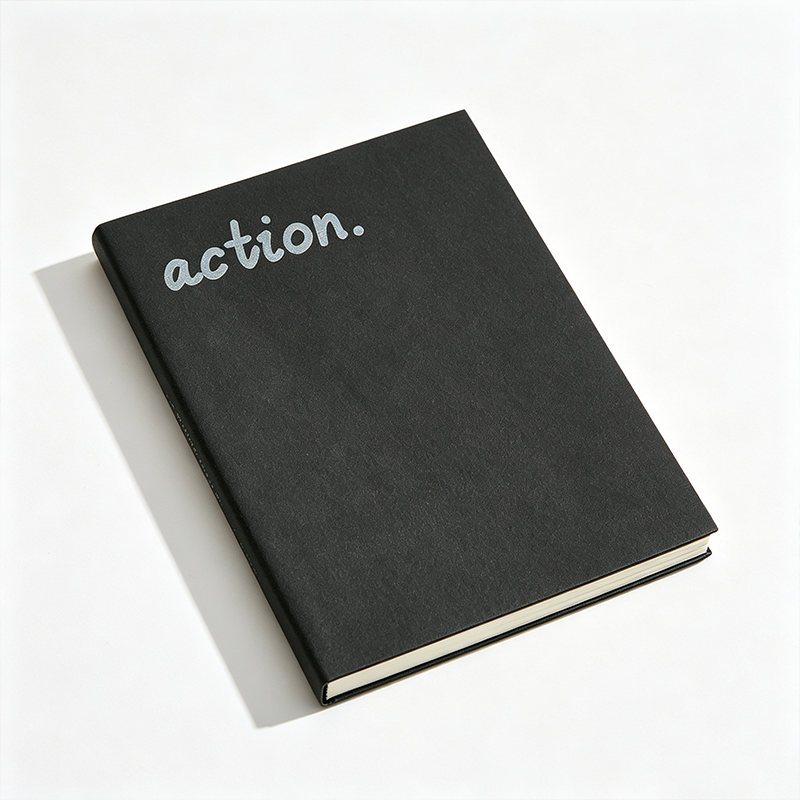 Colorful Bold Word Minimal Notebook