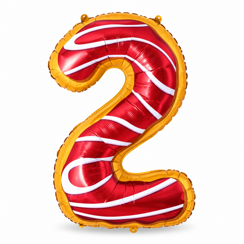 Donut Number Birthday Party Foil Balloon