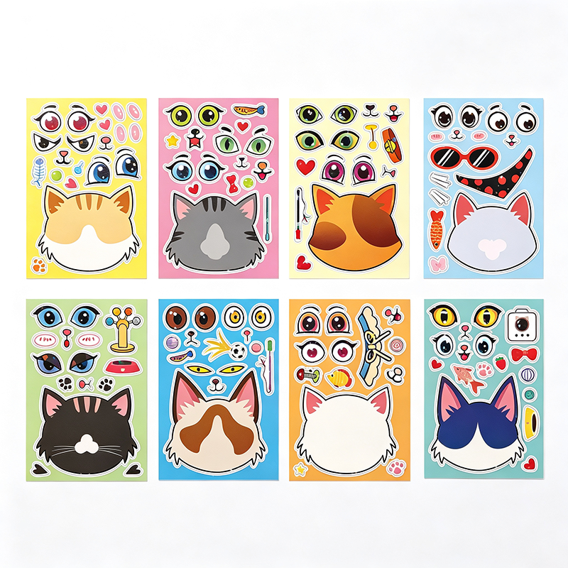 Holographic Mermaid Make A Face Stickers