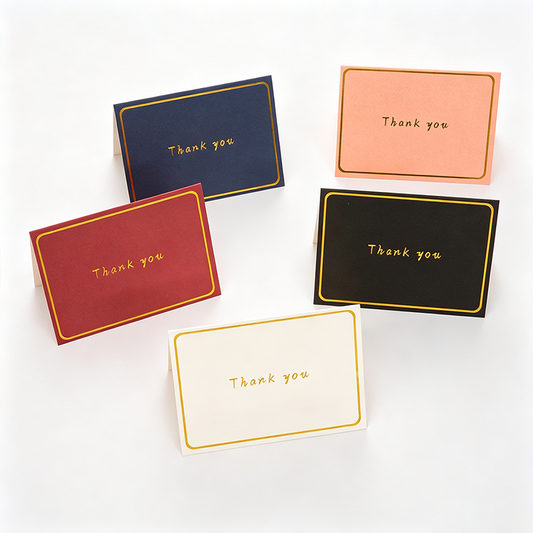 5 Colors Foil Stamped Message Cards