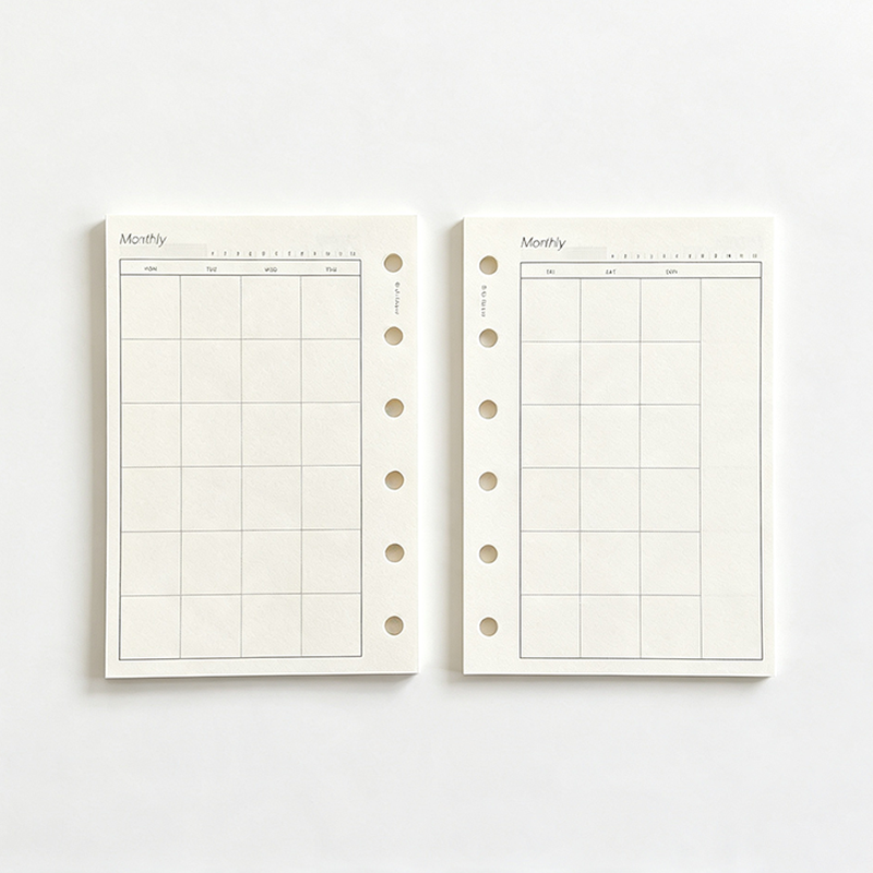 A7 Refillable Planner Inserts
