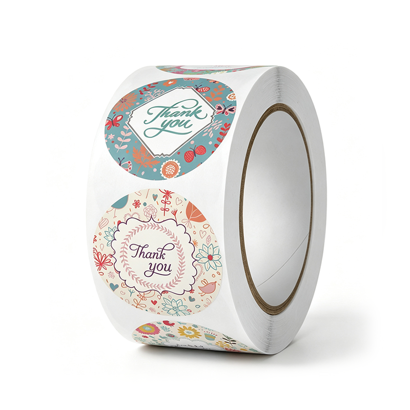 Positive Floral Seal Sticker Roll