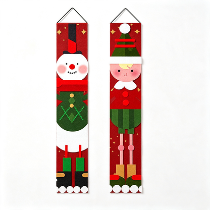 Christmas Porch Banner Door Decorations