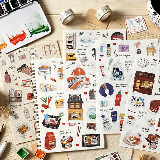 Travel Sketches Decorative Sticker Set