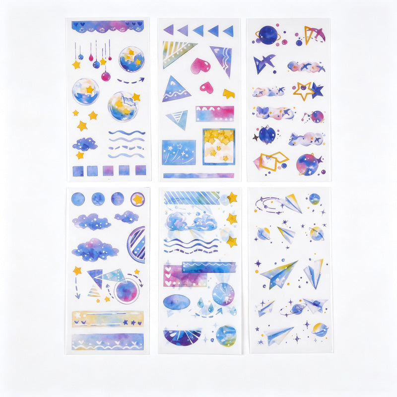 6PCS Washi Sticker Set