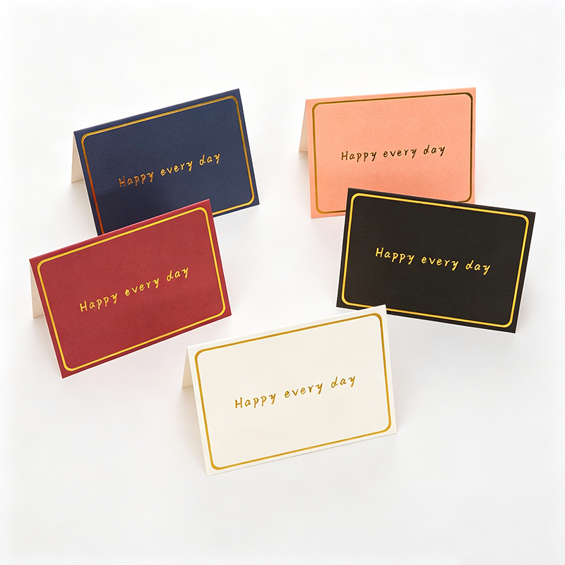 5 Colors Foil Stamped Message Cards